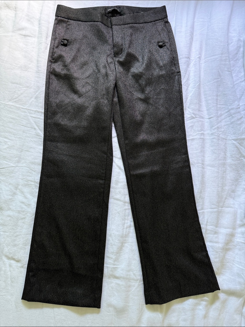 Banana Republic Black Textured Dress Trousers